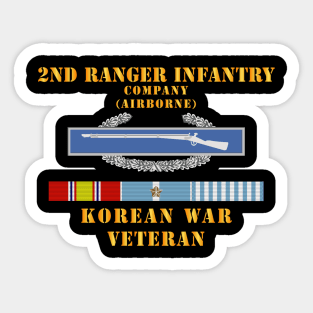 2nd Ranger Infantry Company (Airborne) w CIB w KOREA SVC x 300 Sticker